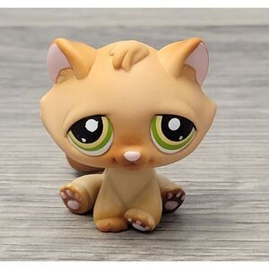 Hasbro VTG 2004 Red Magnet Littlest Pet Shop Figure Chat Cat Green Yellow‎ Eyes